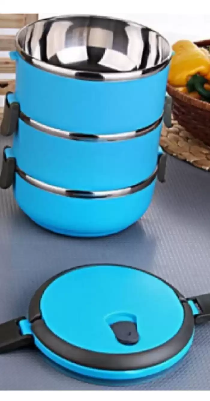 3 Katlı Sızdırmaz Yemek Termosu Sefer Tası - Sıcak ve Taze Yemekler İçin İdeal Çözüm - interartyazilim.com.tr